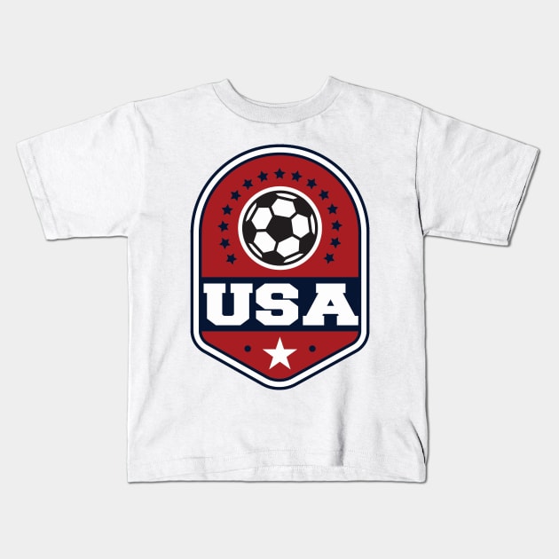 Soccer USA Kids T-Shirt by OffesniveLine